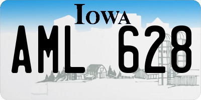 IA license plate AML628