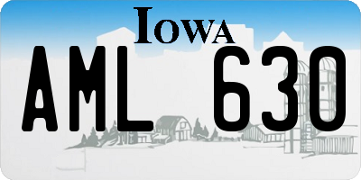 IA license plate AML630