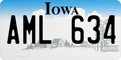 IA license plate AML634