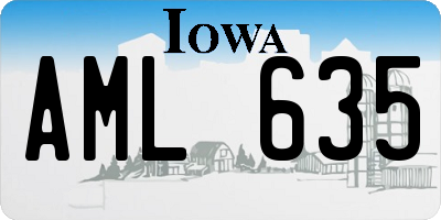 IA license plate AML635