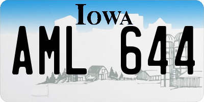 IA license plate AML644