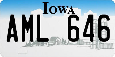 IA license plate AML646