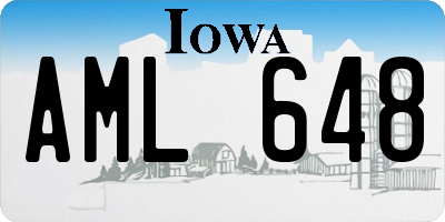 IA license plate AML648
