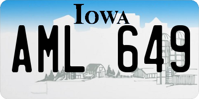 IA license plate AML649