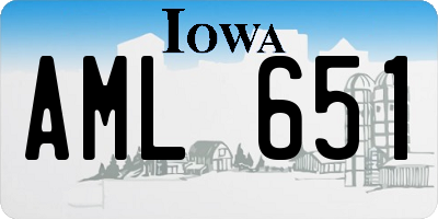 IA license plate AML651