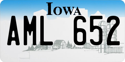 IA license plate AML652