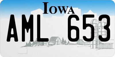 IA license plate AML653