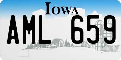 IA license plate AML659