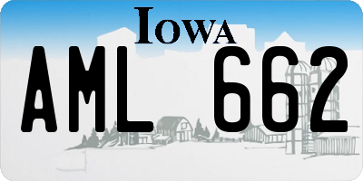 IA license plate AML662