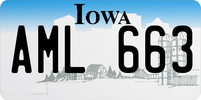 IA license plate AML663