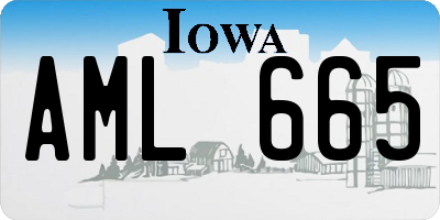 IA license plate AML665