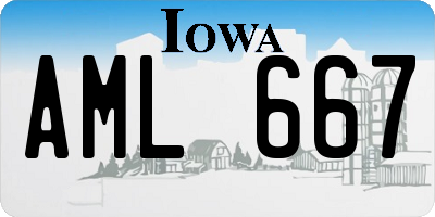 IA license plate AML667