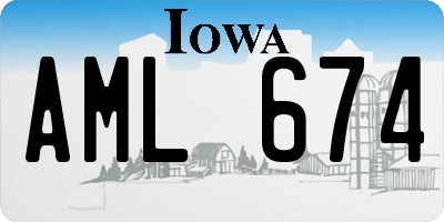 IA license plate AML674