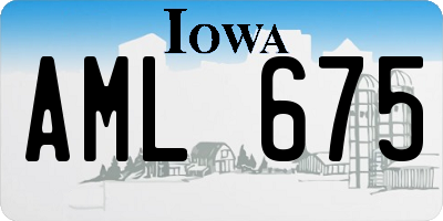 IA license plate AML675