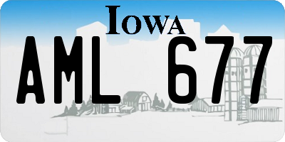 IA license plate AML677