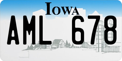 IA license plate AML678