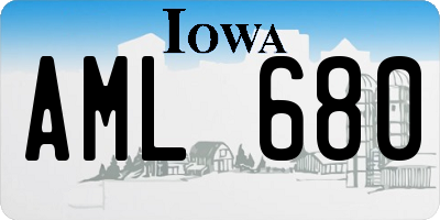 IA license plate AML680