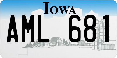 IA license plate AML681