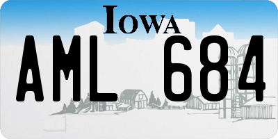 IA license plate AML684