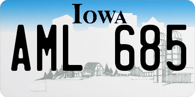 IA license plate AML685