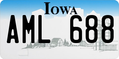 IA license plate AML688