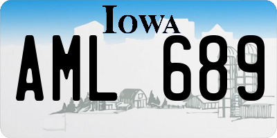 IA license plate AML689