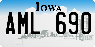 IA license plate AML690