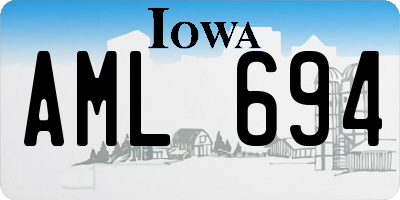 IA license plate AML694