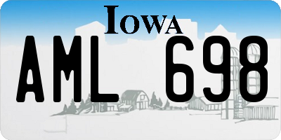 IA license plate AML698