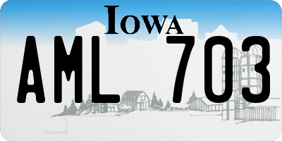 IA license plate AML703