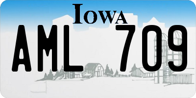 IA license plate AML709