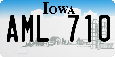 IA license plate AML710