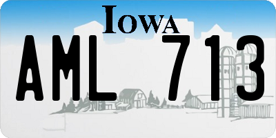 IA license plate AML713