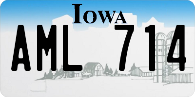 IA license plate AML714