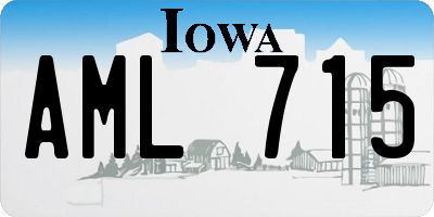 IA license plate AML715