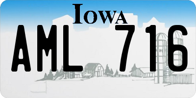 IA license plate AML716