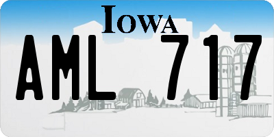 IA license plate AML717