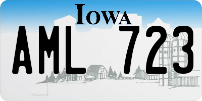 IA license plate AML723