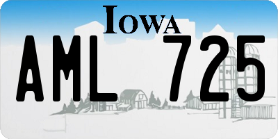 IA license plate AML725