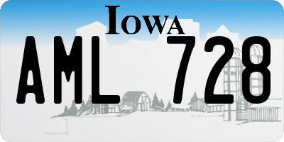 IA license plate AML728
