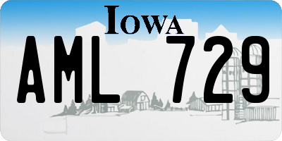 IA license plate AML729