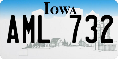 IA license plate AML732
