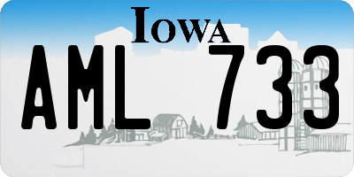 IA license plate AML733