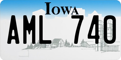 IA license plate AML740