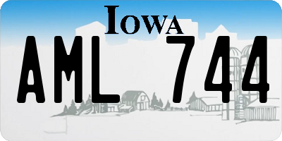 IA license plate AML744