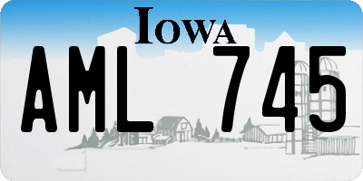 IA license plate AML745