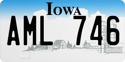 IA license plate AML746