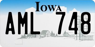 IA license plate AML748