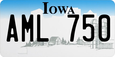 IA license plate AML750