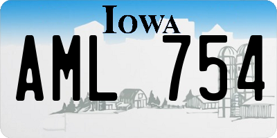 IA license plate AML754